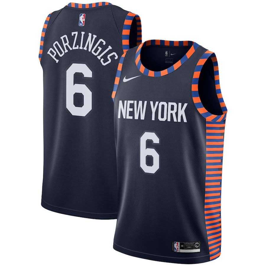 Knicks 6 Kristaps Porzingis Navy 2018 19 City Edition Nike Swingman Jersey Dzhi,We sell and wholesale Knicks 6 Kristaps Porzingis Navy 2018 19 City Edition Nike Swingman Jersey Dzhi on line form chian!